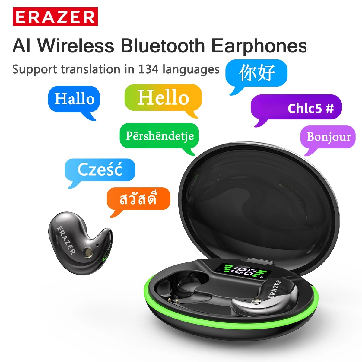 Wireless Charger - سماعات أذن بلوتوث EARZER XF58 مع