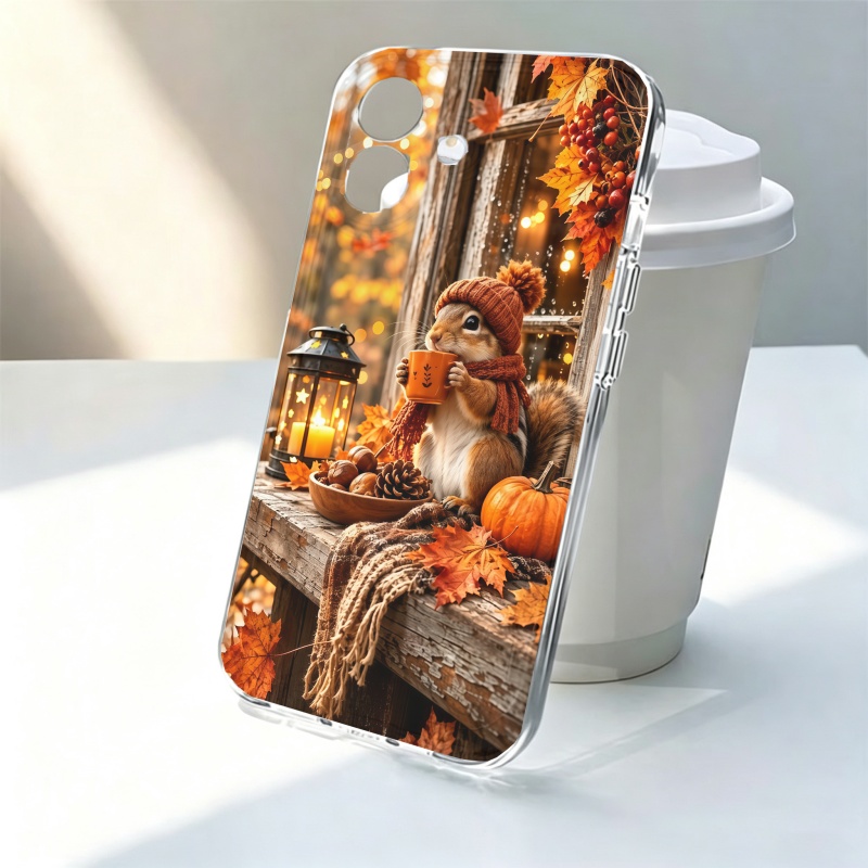 Usb Charger - غطاء هاتف سيليكون بتصميم حيوان السنجاب
