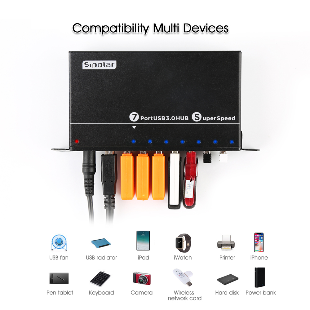 Usb Hub - A-173 موزع USB 3.0 صناعي بـ