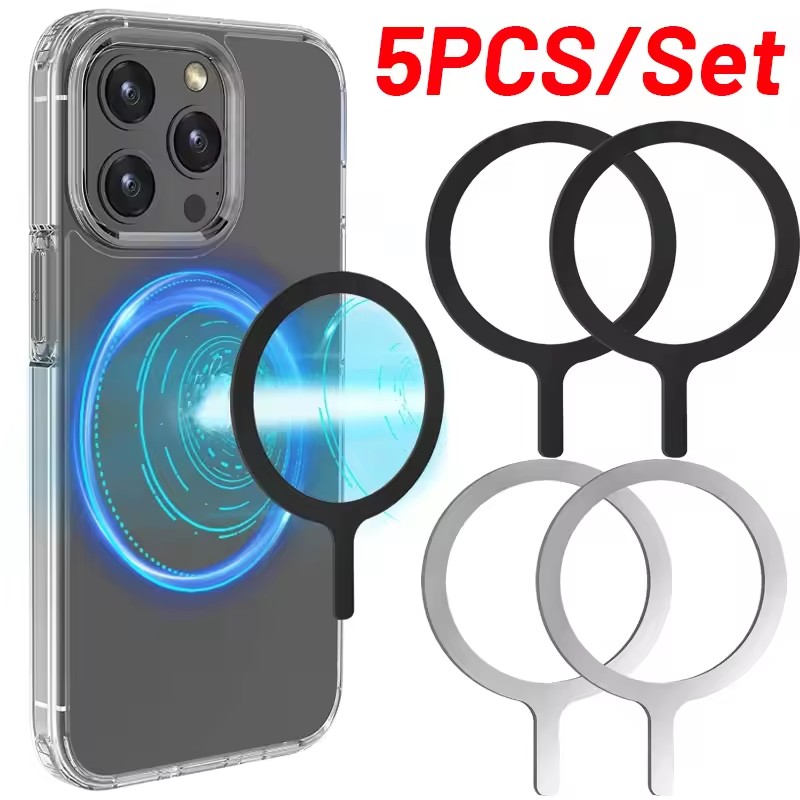Wireless Charger - 5-1 قطعة حلقة لاصقة لشحن ماج