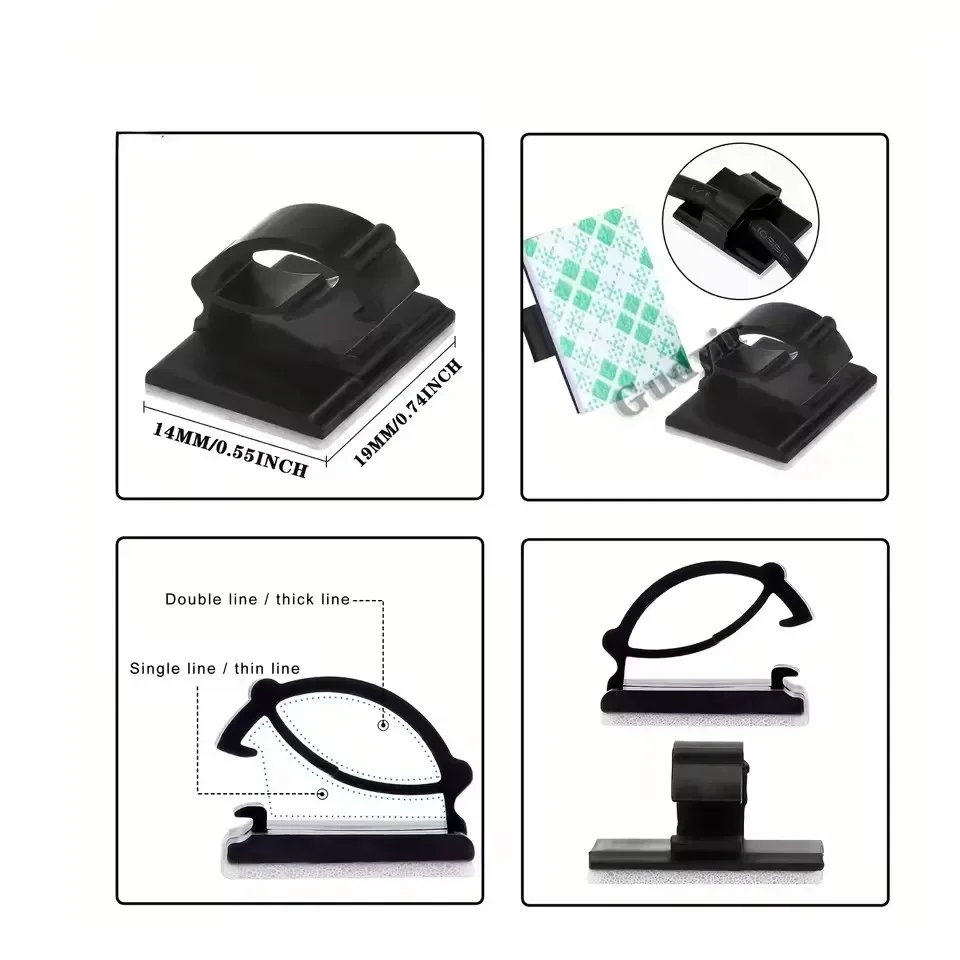 مشبك لاصق لتنظيم وترتيب كابلات - مراجعة Cable Organizer وسعره