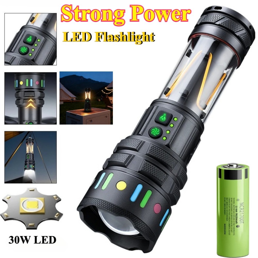 مصباح يدوي LED قوي فائق السطوع - مراجعة Power Bank وسعره