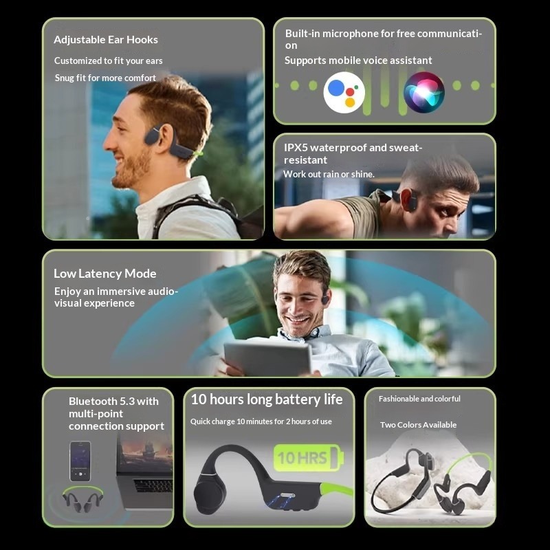 سماعات توصيل عظمي مقاومة للماء - مراجعة Headphones Wireless وسعره