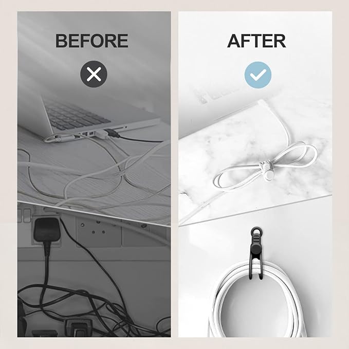 10 قطع من أربطة الكابلات السيل - مراجعة Cable Organizer وسعره
