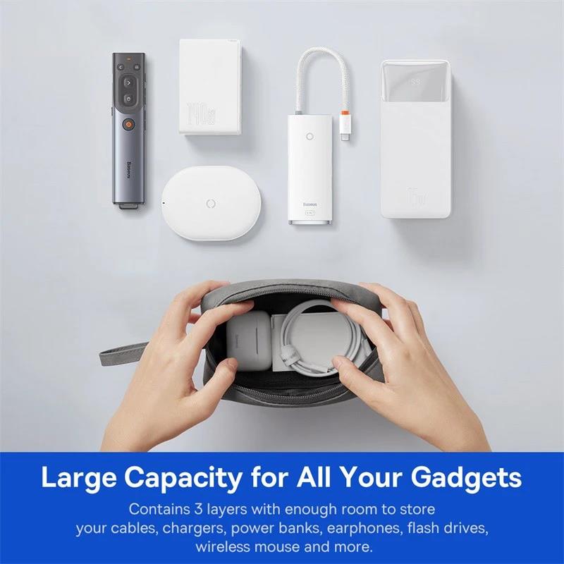 حقيبة شاحن محمولة لتنظيم الكاب - مراجعة Cable Organizer وسعره